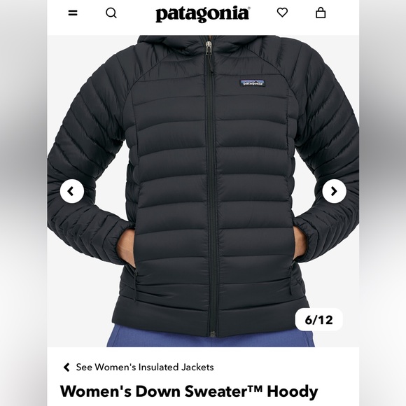 Patagonia Down Sweater Hoody Jacket - Picture 4 of 5